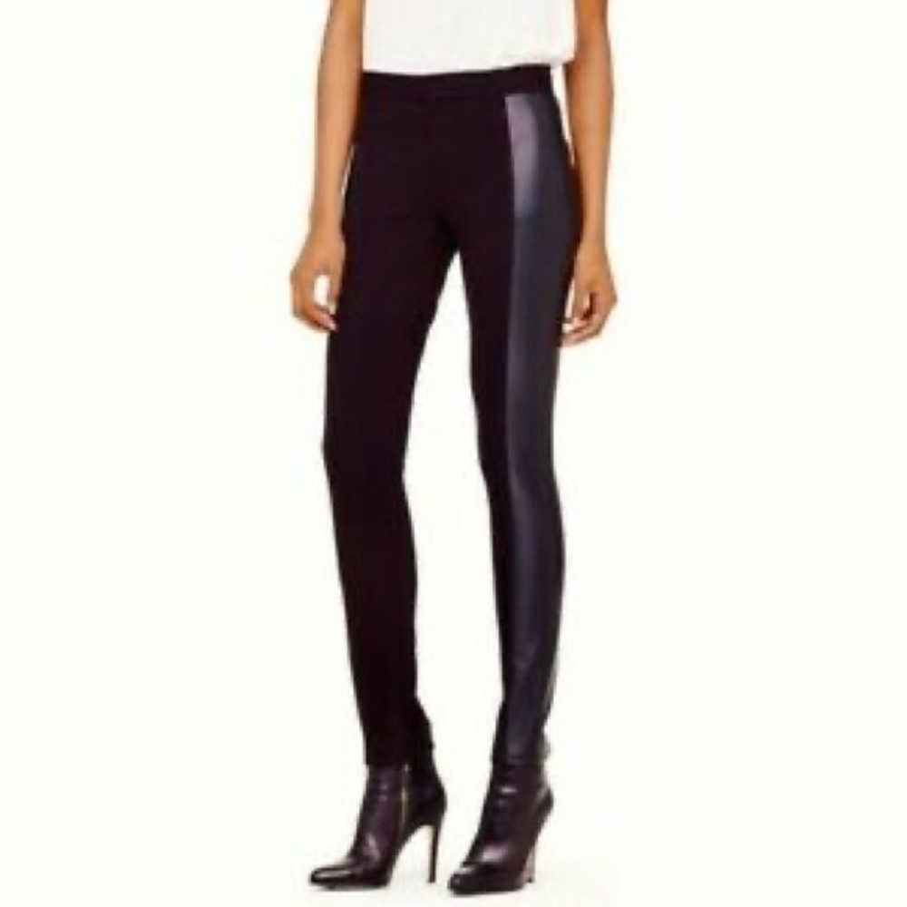 Club Monaco Leather side panel pants